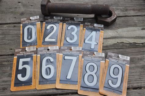 5 inch metal house numbers|5 inch reflective house numbers.